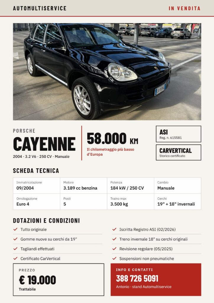 Scheda vendita Porsche Cayenne 3.2 V6 – 2004